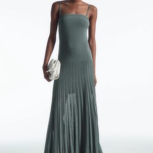 COS Pleated Knitted Maxi Dress